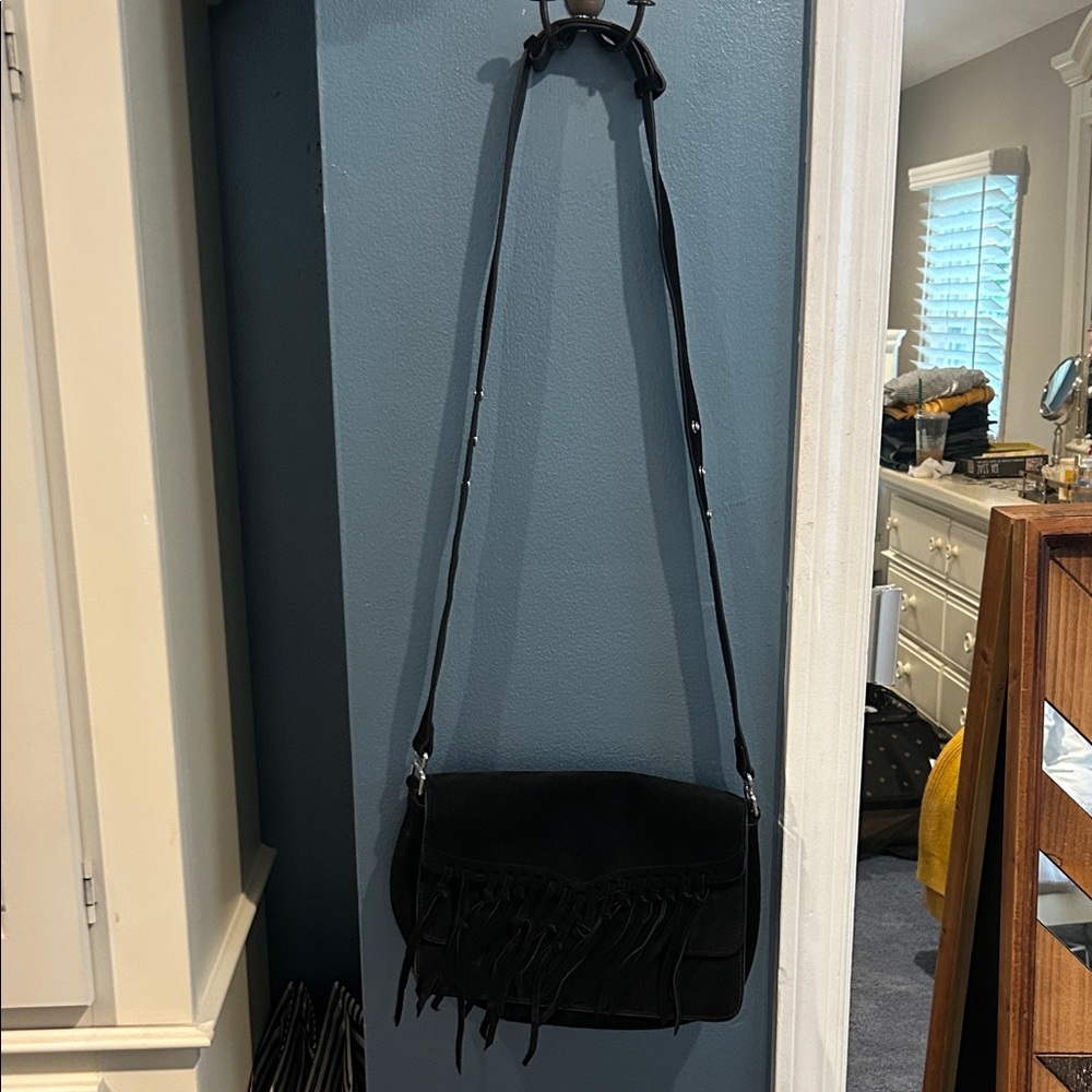 Rebecca Minkoff Black Fringe Shoulder Bag